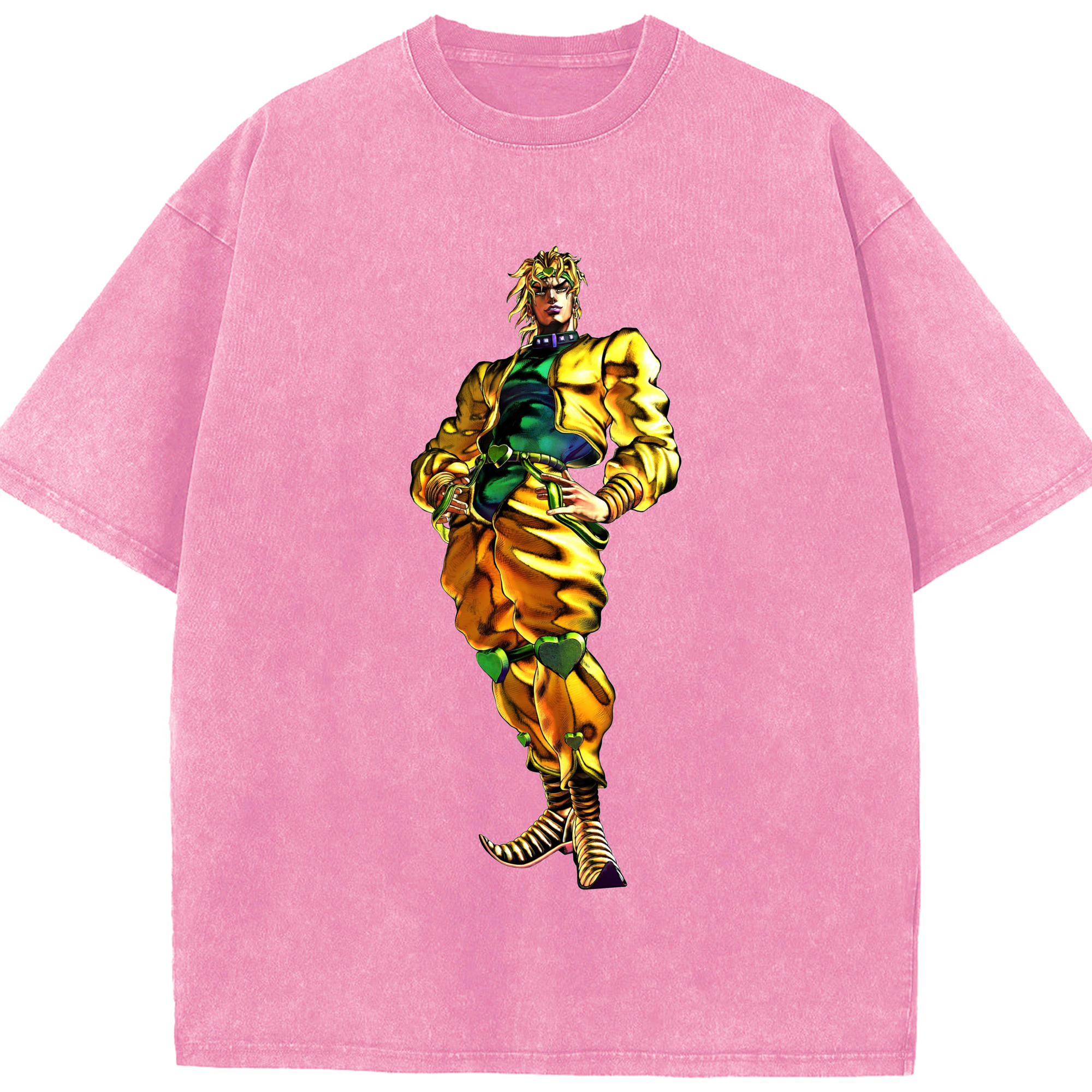 （画像用） ジョジョの奇妙な冒険 ディオ?ブランドー JoJo's Bizarre Adventure Dio Brando 綿100% ヴィンテージ風 半袖Tシャツ（フロントプリント）